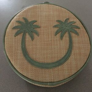 NWT chateau book bag with green palm smiley